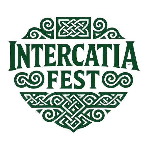 Logo Intercatia Fest verde y transparente fondo blanco